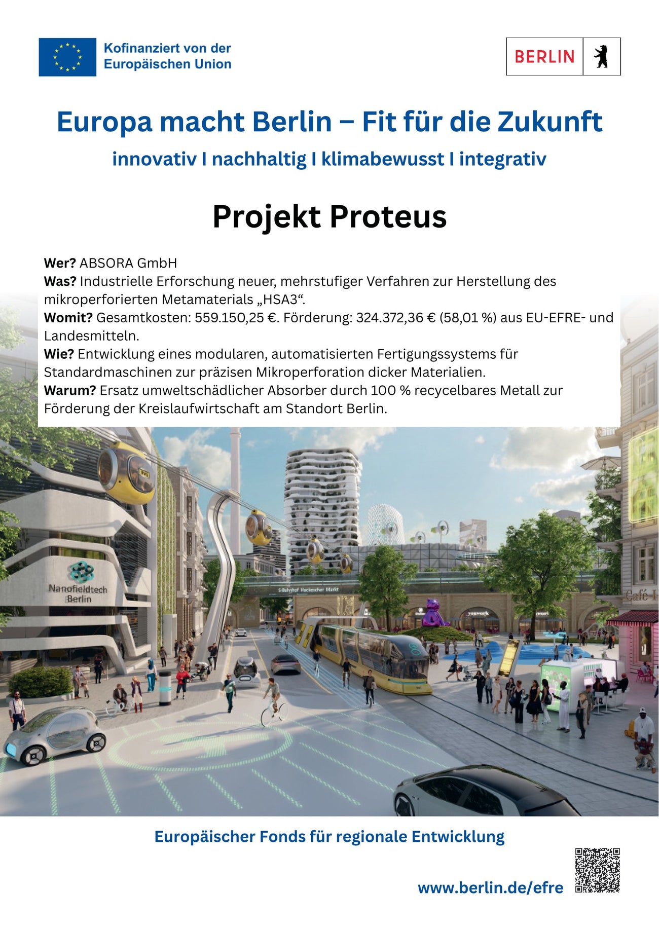 Projekt Proteus — kofinanziert von der EU und dem Land Berlin